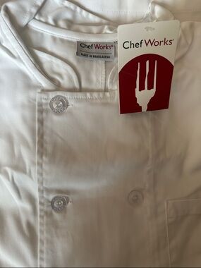 Chef Works White Chef Jacket - Professional Kitchen Coat XL,NWT